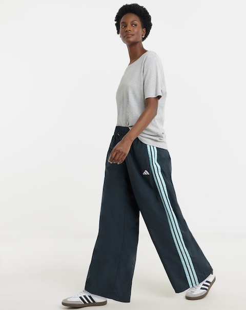 Adidas 3 Stripe Wide Leg Jogger