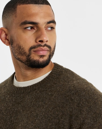 Jack & Jones Premium Blasimon Souffle Crew Neck Knit Jumper - Chocolate