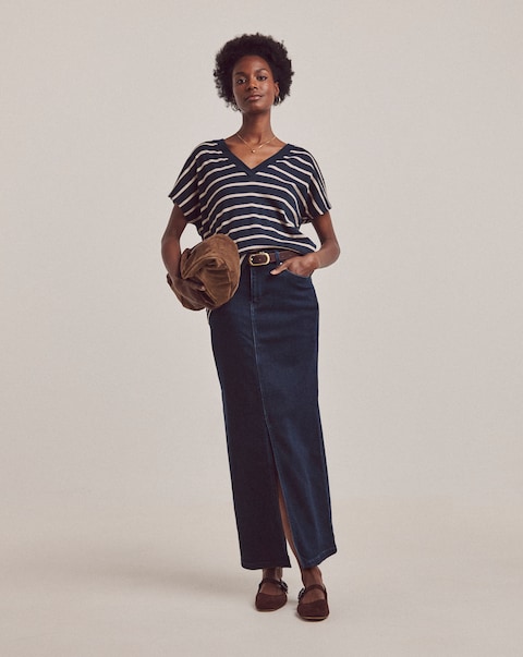 Anthology Indigo Denim Maxi Skirt