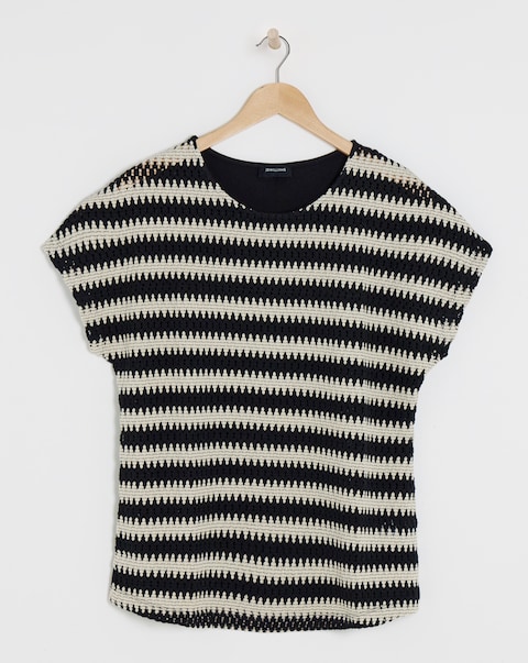 Pure Cotton Mono Open Stitch T-Shirt