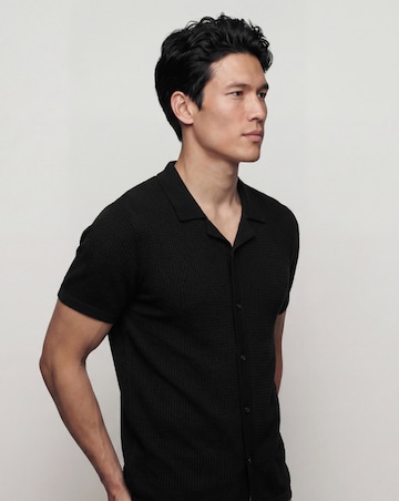 Black Revere Collar Shirt