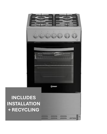 Indesit I5G3PMX 50cm Duel Fuel Single Cooker - Stainless Steel Installation