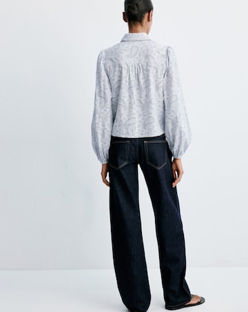 Mango Striped Shirt With Embroidered Details