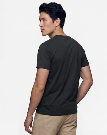 Pure Cotton Crew Neck T-Shirt Extra Long- Black