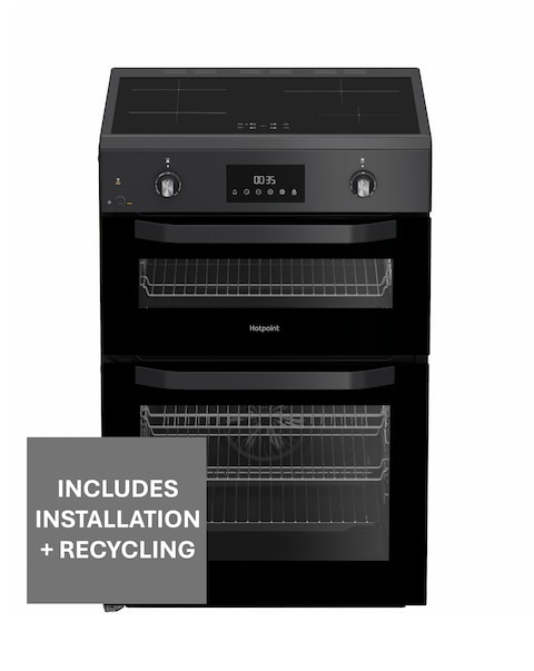 Hotpoint HDE6IDC2SA 60cm Electric Double Cooker with Induction Hob Install