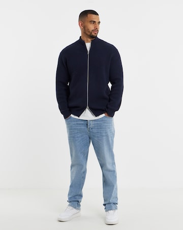 Jack & Jones Perfect Knit Full-Zip Cardigan - Navy