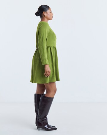 Simply Be Green Historic Detail Skater Dress