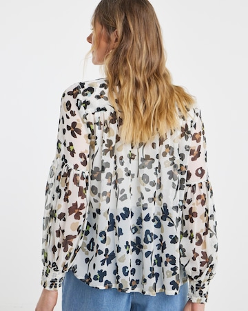 Printed Georgette Button Through Blouse