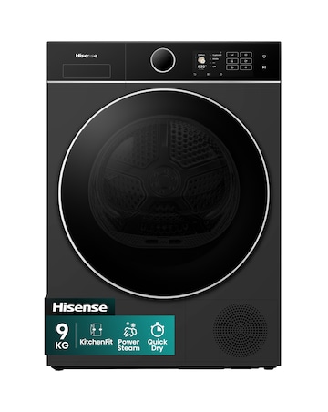 Hisense 5i 9kg KitchenFit Heat Pump Dryer Black