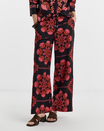 Black Paisley Wide Leg Trouser Co-ord