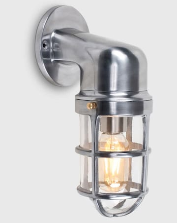 ValueLights Quay Silver Nautical Fisherman Metal Outdoor Light - Bulb Included