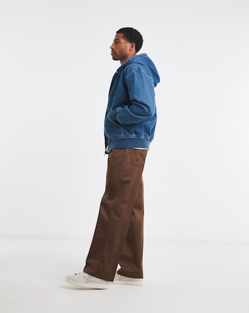 Dickies Lined Denim Hooded Bomber - Classic Blue