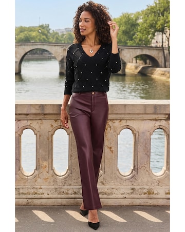Sosandar Faux Straight Leg Trouser