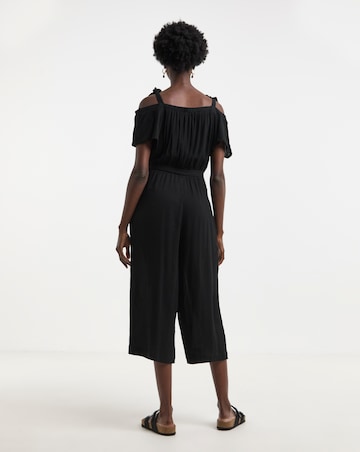 Textured Crinkle Tie Strap Jumpsuits