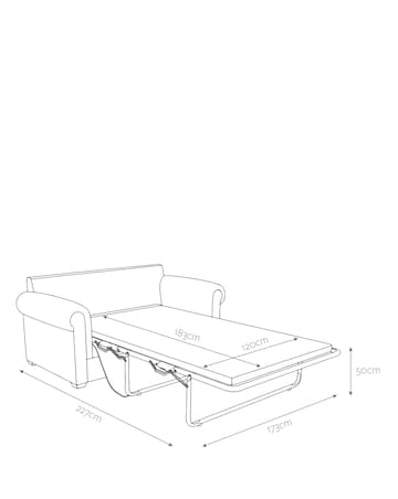 Jay-Be Heritage Cosy Chenille 2 Seater Sofa Bed with E-Pocket Mattress