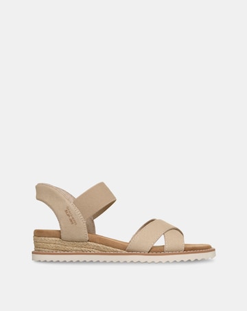 Skechers Bobs Desert Kiss Golden Lily Natural Sandals - Standard Fit (D)