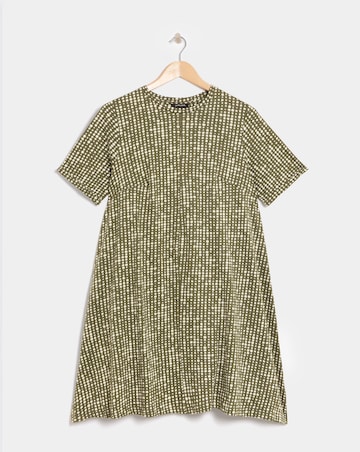 Cotton Slub A-Line Swing Dress