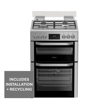 Hotpoint HDD6GDC2WX 60cm Dual Fuel Double Cooker with Glass Lid Installation