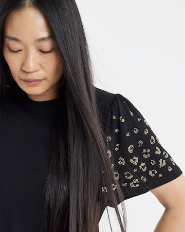 Embellished Angel Sleeve Top