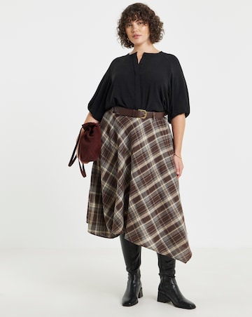 Simply Be Black Bubble Sleeve Top