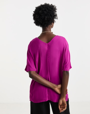 Textured Crinkle Tunic Top