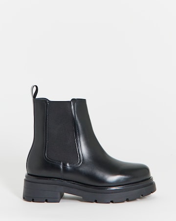 Domino Chunky Chelsea Ankle Boots - Wide Fit (E)