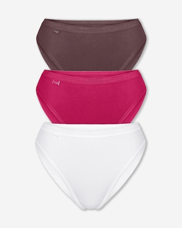 Sloggi (3 Pack) Tai High Leg Knickers Pink Multi