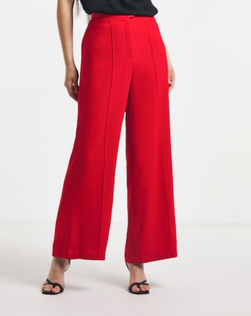 Satin Back Crepe Wide Leg Trouser