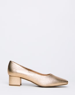 Orlia Flexi Sole Block Heel Court Shoes - Extra Wide Fit (EEE) - Image