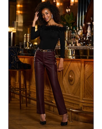 Sosandar Faux Straight Leg Trouser
