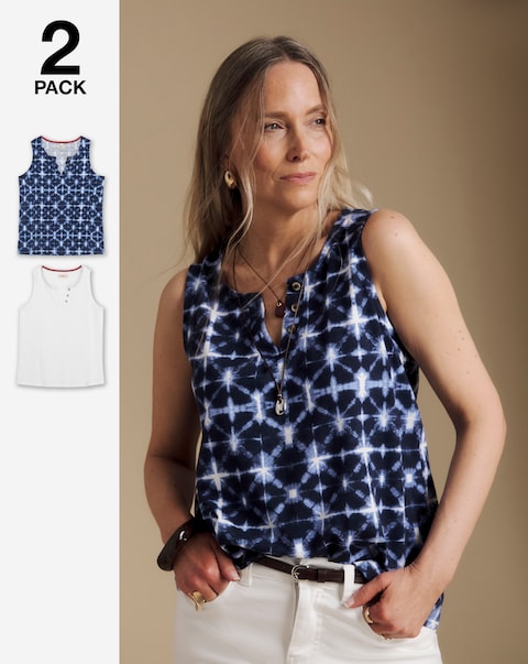 Julipa Petite 2 Pack Cotton Vests