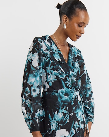 Joanna Hope Printed Wrap Maxi Dress