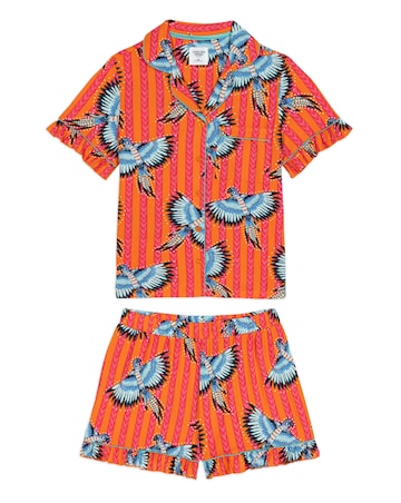 Chelsea Peers Short Sleeve Reverse Ruffle Set