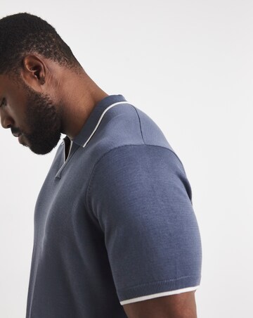 Tipped Knitted Short Sleeve Polo