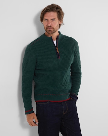 Joe Browns Customised Funnel Neck Jumper - Green
