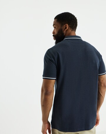 Jack & Jones Paulos Tipped Polo - Grey Blue