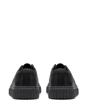 Clarks Torhill Lo Leather Shoe - Black