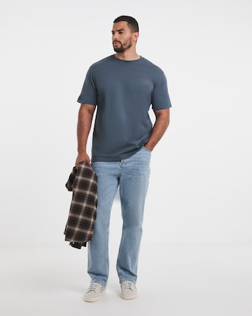 Jack & Jones Short Sleeve Corp Logo Tee - Grey Blue
