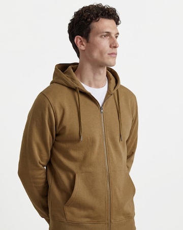 Full Zip Hoodie Long - Beige