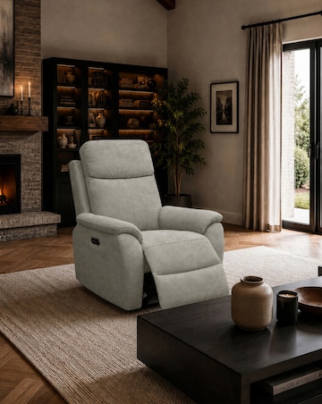 Aspire Kingsmere Fabric Power Recliner Armchair