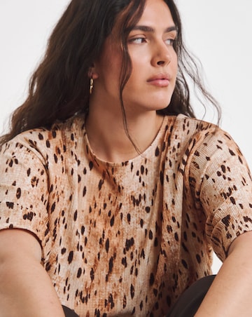 Simply Be Printed Waffle Kimono T-Shirt