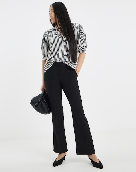 Black Tailored Bootcut Trousers