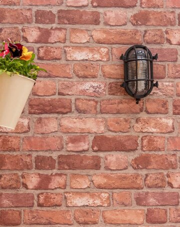 ValueLights Bow Black Bulkhead IP64 Outdoor Wall Light with Filament Bulb
