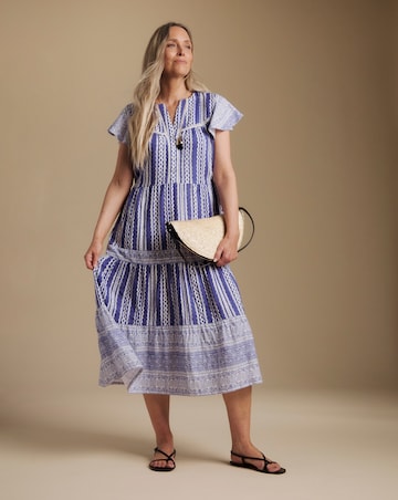 Julipa Printed Cheesecloth Midi Dress