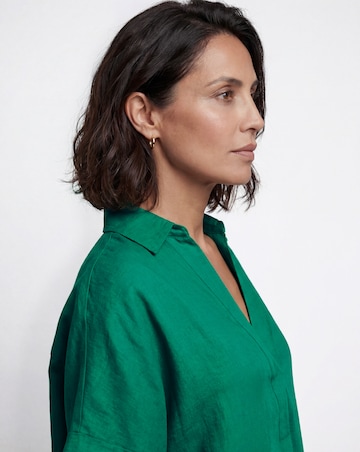 Linen Mix Collared Tunic