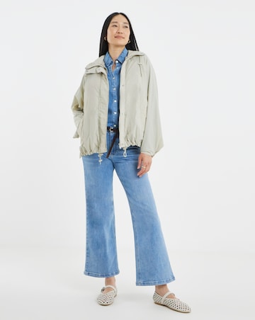 Neutral Tech Parka with Removable Inner