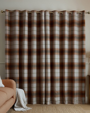 Catherine Lansfield Brushed Woven Glencoe Check Curtains
