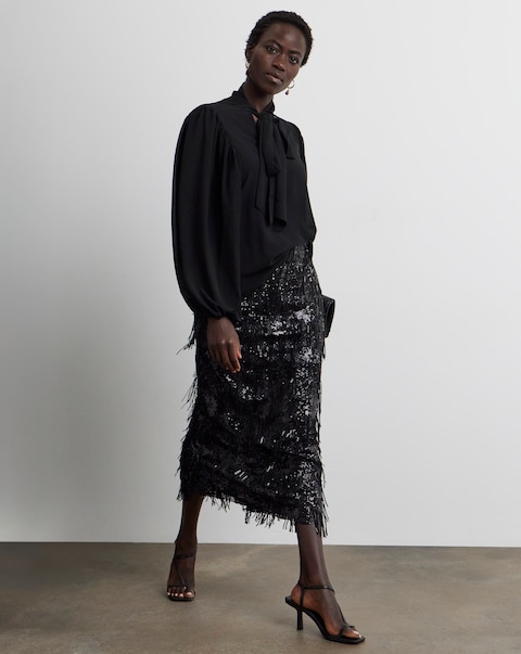 Joanna Hope Tassle Midi Skirt