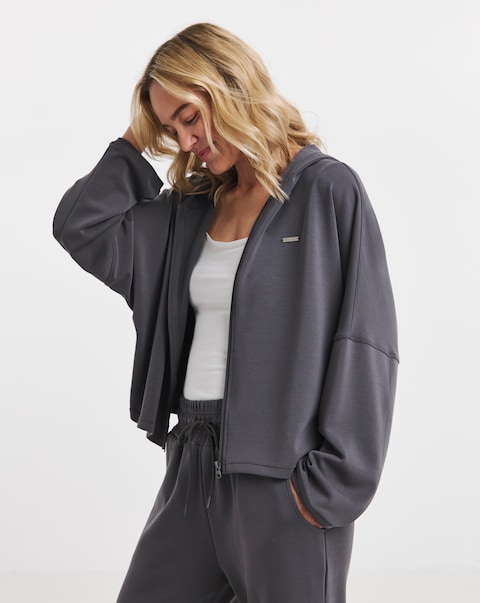 Sculpt Activewear Oversized Modal Zip Hoodie