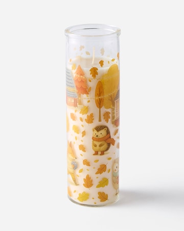 Creature Comforts Print Cinnamon Woods Scented Glass Tube Candle